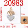 Moda simples tridimensional 6 MM pequeno quadrado pingente de cristal handmade roupas acessórios acessórios acessórios da liga acessórios venda por atacado