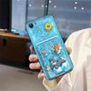 Adecuado para funda de teléfono móvil Vivo, Ranura para tarjetas divertida, Soporte de fotos de silicona, Soporte de tarjetas de mascota lindo, A prueba de polvo para pareja digital hombre y mujer