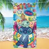Toalla de Playa con Estampado de Stitch Lindo de Dibujos Animados y Anime, Toalla de Baño de Microfibra Secado Rápido Transfronteriza, Toalla de Playa Espesa