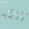 Plata esterlina s925 hecho a mano DIY bandeja de perlas accesorios para aretes joyería para la oreja vacía fabricantes de materiales semiterminados al por mayor