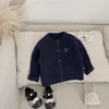 Cárdigan de Punto Bordado Estilo Coreano para Niñas 2025 Primavera y Otoño Nuevo Elegante Suéter Abrigo de Punto Trenzado de Manga Larga para Bebés Niñas