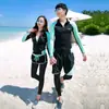 Traje de buceo de Corea del Sur para hombre y mujer de manga larga, traje de baño para medusas, traje dividido para protección solar, adelgazante, traje de snorkel, traje de baño