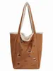 Bolso Bandolera de Gran Capacidad 2025 Otoño Nuevo Felpa Diseño de Doble Cara Mochila para Viajes Diarios Bolso Tote Sencillo