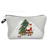 Bolsa de Cosméticos Navideña de Coche de Santa Claus Transfronteriza, Bolso de Mano Navideño Versátil, Bolsa de Almacenamiento Casual para Viajes