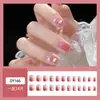 Dicas de Nail Art Unhas Usáveis Celebridade da Internet Luxo Leve Strass Empilhados Múltiplos Estilos Combinação Gradiente Cor Nude Francesa Zircônia Pontas de Unha Usáveis