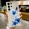 Adequado para capa de celular magnética Samsung S26ULTRA com flores brilhantes, dois em um, capa protetora simples S25, S24, S23