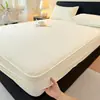 Sábana Bajera Impermeable, a Prueba de Orina, Transpirable, Pieza Única, Engrosada con Relleno de Algodón, Cubrecolchón, Protector de Colchón, Cobertura Total, Adecuado para Todas las Estaciones