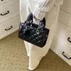 2026 Nuevo Bolso Cuadrado Pequeño Acolchado de Diamantes Estilo Coreano Bolso Cruzado Versátil para Mujer Bolso de Mano/Hombro de Lujo Ligero