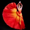 Danza de Apertura Falda Grande Traje de Presentación para Mujer Falda Larga Danza Cuadrada Acompañamiento Musical Ropa de Escenario Coro Grande Falda de Baile