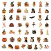 50 adesivos vintage divertidos de abóbora e coruja de Halloween para decoração DIY de malas, skate, geladeira, adesivos à prova d'água