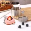 Anel de Mousse de Aço Inoxidável com Placa Empurradora Molde Pequeno para Bolo Redondo em Formato de Coração DIY Ferramentas de Confeitaria para Casa e Loja de Bolos