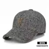Boné de Baseball Masculino de Meia-Idade e Idoso para Outono e Inverno, Quente, com Forro de Lã e Proteção Auricular Espessada, Boné Bico de Pato