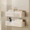 Estante de Almacenamiento Magnético Detrás de la Puerta, Caja de Almacenamiento para Pañuelos y Servilletas, Dispensador de Pañuelos Montado en la Pared, Cesta de Almacenamiento para Bolsas y Llaves para Entrada Sin Taladro