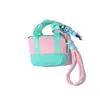 Bolsa de Mão Mini Rosa Dopamina Bolsa para Fone de Ouvido Caixa de Armazenamento Capa Protetora para Cabo de Dados Bolsa Organizadora Porta Moedas Cartões Moderna