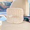 Caja de Pañuelos para Coche Linda Rayada de Peluche Caja de Pañuelos Colgante para Coche Caja de Pañuelos Colgante Multifuncional para Coche DIY