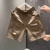 Shorts Casuais Esportivos Masculinos Versáteis Tendência 2026 Verão Novo Estilo Bolso com Zíper Logotipo Pequeno Cordão