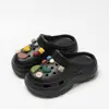 Zapatos Transpirables con Agujeros para Mujer Ropa Exterior 2024 Verano Eva Dung Sense Plataforma Sandalias de Playa Antiolor con Aumento de Altura Chanclas con Agujeros