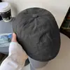 Gorra de Visor Adelantado Estilo Retro Callejero Americano para Mujer, Boina Británica de Algodón y Lino, Gorra de Periodista Fashion para Hombre