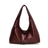 Bolso tote de cuero encerado transfronterizo de gran capacidad, estilo vintage y casual, bolso de hombro, bolso de axila, diseño de alta gama, venta al por mayor para bolsos de mujer para el trabajo