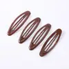 Pinza Lateral Ovalada Hueca con Goteo de Aceite de Color Sólido, Pinza Sencilla y Elegante para Flequillo y Cabello, Accesorio Versátil para el Cabello para Niñas, Al Por Mayor