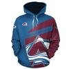 Moda Cruzada de Amazon para Hombre con Capucha Primavera y Otoño Impresión Digital 3D Equipo de Hockey sobre Hielo NHL Cuello Alto para Hombre