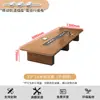 Mesa de conferência, mesa longa, mesa de escritório retangular grande, conjunto de móveis de mesa e cadeira simples e moderno para sala de reunião, discussão e treinamento