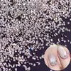Pedras de Strass Brancas Mini Chanfradas de Zircônia com Base Plana Decorações para Nail Art Pedras de Strass Irregulares Brancas Transparentes em Formato Marquise Pedras de Strass Super Brilhantes para Decoração de Nail Art