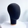 Nuevo Molde de Cabeza Envuelto en Tela Molde de Cabeza de Arpillera Cabeza de Maniquí Negra Soporte de Exhibición para Sombreros Soporte para Pelucas Soporte de Exhibición