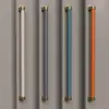 Manija de Puerta de Armario de Diseñador Original Duoerma, Tirador de Cajón de Cuero Minimalista Moderno de Longitud Completa, Duradero