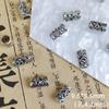 Aleación Plata Xizang Patrón de Cuentas Separadas Cuentas Cubo diy Accesorios de Cuentas Plata Antigua Hecho a Mano con Cuentas Juguetes Culturales Accesorios para Pulseras Cuentas Sueltas