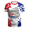 Camiseta Casual Esportiva de Manga Curta com Gola Redonda para Torcedor da Copa do Mundo, Nova Coleção Primavera/Verão Transfronteiriça, Futebol Nacional