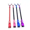 Suporte de vara de pesca telescópico universal multi-cor tipo botão de liga de alumínio, montado na traseira, para pesca de peixes grandes, com haste antiderrapante e absorvente de choque