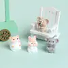 Resina 3D Lindo Hámster Realista Animal Pequeño Decoración de Escritorio de Coche Pequeño Adorno Llavero Colgante de Bolsa