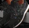 Transfronterizo 2019 otoño lentejuelas pastel de esponja zapatos casuales transpirables diamantes de imitación suela gruesa zapatos deportivos para mujer comercio exterior 35-43