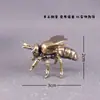Figura de Abeja Pequeña Antigua de Latón Pieza Sólida de Latón para Mango de Mascota de Té Decoración de Escritorio para el Hogar y la Oficina Artesanía de Cobre