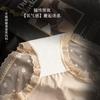 Bragas de Malla Transparente con Encaje de Cintura Media para Mujer, Entrepierna de Seda de Morera, Transpirables y Cómodas, Ropa Interior que Cubre la Cadera, Estilo Delgado de Verano para Mujer