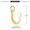 Colar pingente 26 letras aço titânio feminino banhado a ouro aço inoxidável acessórios joias diy colar pingente pingente atacado