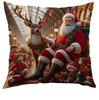 Funda de almohada de dropshipping transfronteriza, funda de cojín de poliéster, funda de almohada decorativa para sofá, simple nórdica, moderna, vacaciones de Navidad
