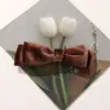 Outono e Inverno Atmosfera Preguiçosa Retrô Veludo Camada Dupla Laço Grampo de Cabelo DIY Clipe Lateral Adorno de Cabeça Broche Acessórios de Roupa