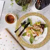 Manteles Individuales Naturales de Hierba Marina Hechos a Mano Estilo Japonés, Esterillas Aislantes del Calor, Esterillas Redondas Tejidas de Paja para el Hogar