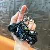 Llavero Colgante de Motocicleta Cool Transfronterizo Mini Juguete de Aleación Motocicleta de Retracción Llavero de Coche Pequeño Regalo