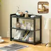 Caja de almacenamiento cosmético con compartimentos, organizador de escritorio, gabinete de almacenamiento para cuidado de la piel en tocador, almacenamiento de perfume y loción