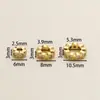 Cobre Dorado Real Conservador de Color Anillo con Agujero Grande Espaciadores Rueda Espaciadores de Circonita Cuentas para Hilo Pulsera Accesorios DIY Materiales para Cuentas