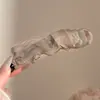 Presilha banana plissada de chifon, presilha vertical, presilha de garra de verão de alta qualidade, presilha para rabo de cavalo na nuca, presilha de cabelo elegante e delicada