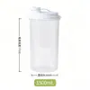 Pote de armazenamento selado para miçangas com escala, grande capacidade, tampa flip-top, à prova de umidade, para organização e armazenamento