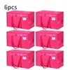 Bolsa de almacenamiento para mudanza de tamaño grande, color rosa, con asas y cremallera, para guardar ropa y ropa de cama, bolsa organizadora