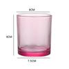 Fabricante personalizado vela taza mantequilla lámpara aromaterapia negro esmerilado colorido candelabro con cubierta hogar romántico creativo