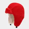 Gorra Lei Feng de piel sintética, unisex, para uso exterior en invierno, con forro de felpa añadido, protección para las orejas, material de felpa engrosado y diseñada para mantenerte abrigado mientras andas en bicicleta.