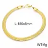 Pulsera de cadena con eslabones de hoja multitalle para hombres y mujeres, joyería de acero inoxidable, pulsera de oro de 18 quilates, estilo minimalista, accesorio para el uso diario