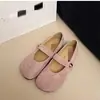 Sapatos rasos retro estilo francês para mulheres, modelo 06, mocassins de outono estilo fada suave, sapatos Mary Jane baixos de sola macia